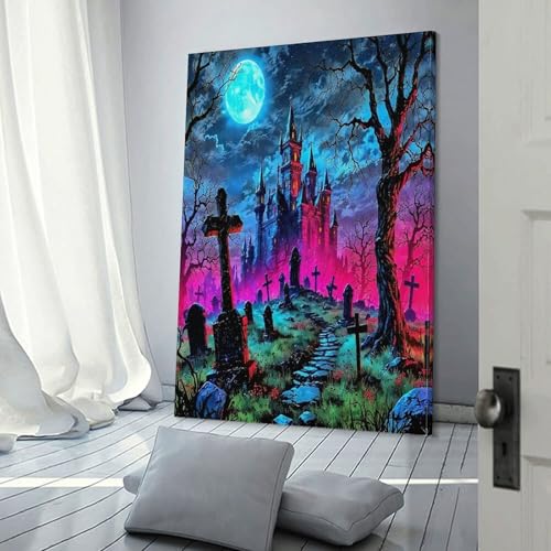 Peintures sur toile Halloween art mural de prestige pour salon 50x75 cm