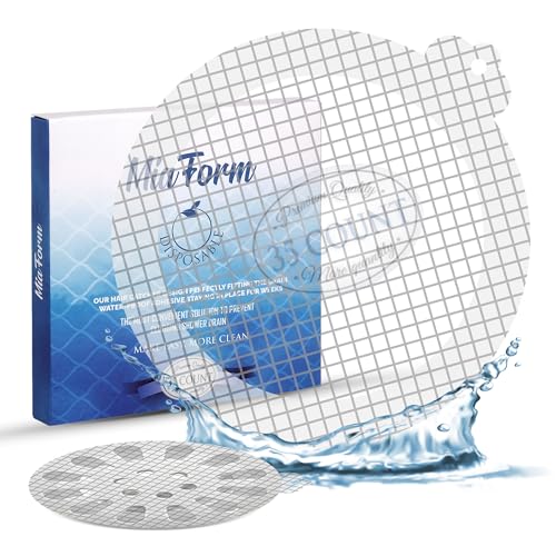 Disposable Hair Catcher Shower Drain Mesh Stickers 35 Pack