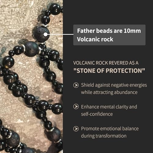 Saint Michael the Archangel Gold Sheen Obsidian Rosary Necklace,rosary beads catholic for men,Handmade of rosarios catolicos Cross Necklace Catholic Gifts3