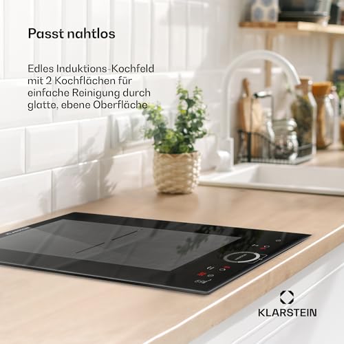 Klarstein Induktionskochfeld, Glaskeramik Kochfeld, Induktionskochfeld mit 4 Platten, mit Touch-Display, Digitalanzeige und Timer-Funktion, Schnelles Aufheizen, 3500 Watt – Bild 4