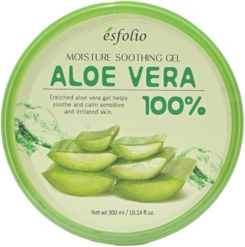 esfolio Gel de Aloe Vera para Rosto e Corpo, 300 mL