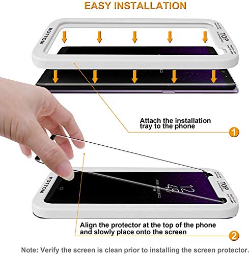 Image of (2 Pack) Supershieldz for Samsung Galaxy Note 8 Tempered Glass Screen Protector with (Easy Installation Tray) 0.33mm, Anti Scratch, Bubble Free