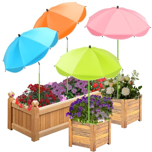 4 Pack Upgraded Plant Umbrellas for Outdoor Plants, 26' Larger Garden Plant...