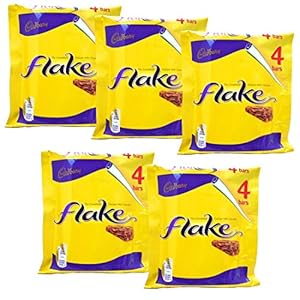 Cadbury Flake Chocolate 4 Bars Multipack 80g (Pack van 5) 20 repen en 400g in totaal