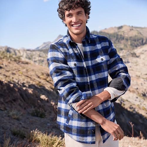 Lands' End Men's Super Brushed Shirt Jacket4
