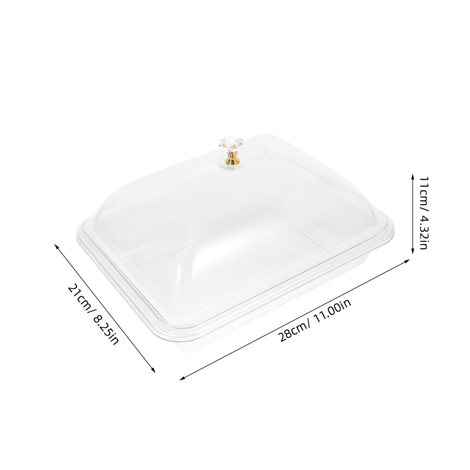HEALLILY Porta Torta Guzzini in Acrilico Trasparente Coperchio, Vassoio da Portata Multifunzione Facile da Pulire per Casa e Hotel