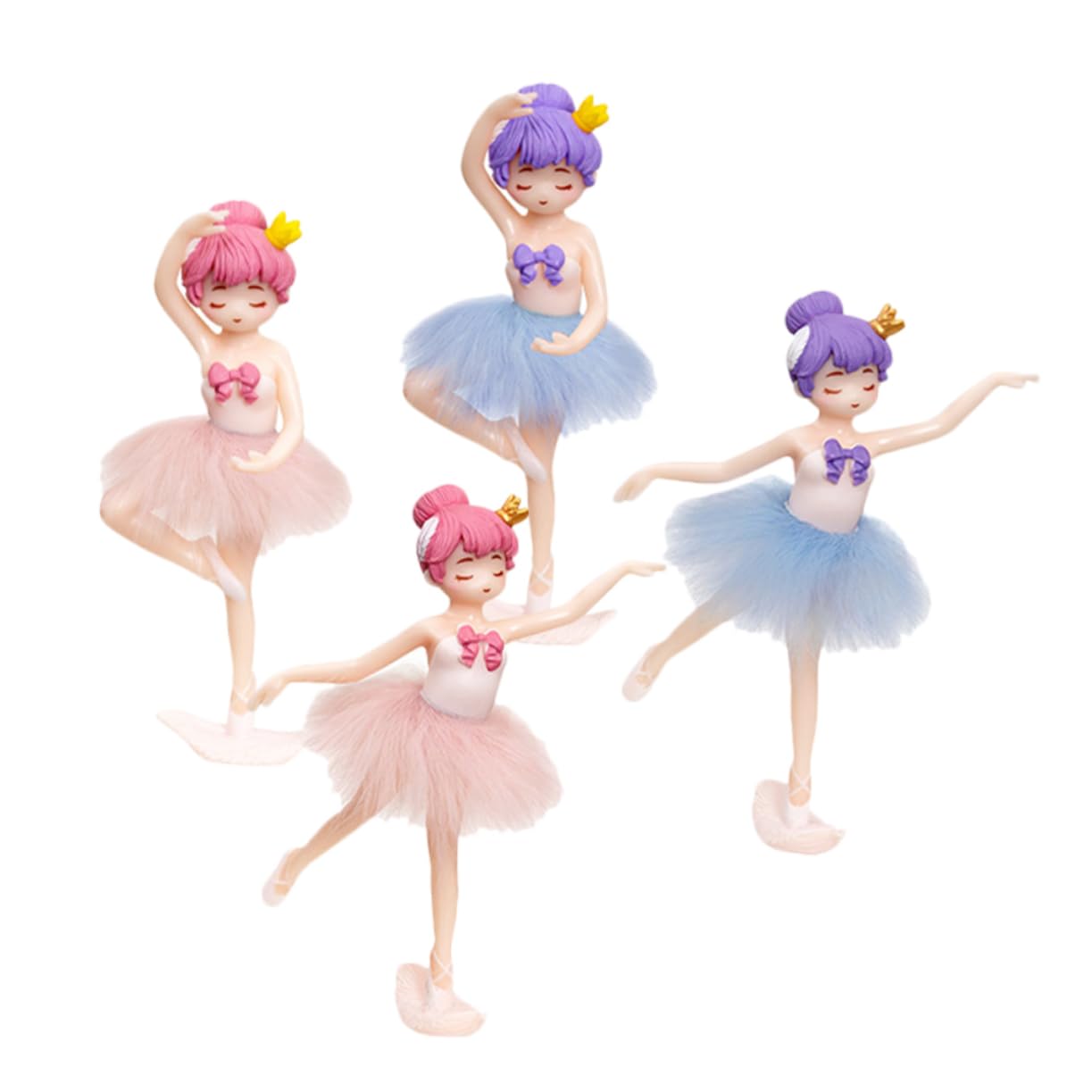 TOYANDONA 12pezzi Decorazioni per Torte Figurine di Ragazze Balletto di Ornamenti per Compleanno per Decorare Torte e Cupcake Giocattoli Adorabili per Bambine