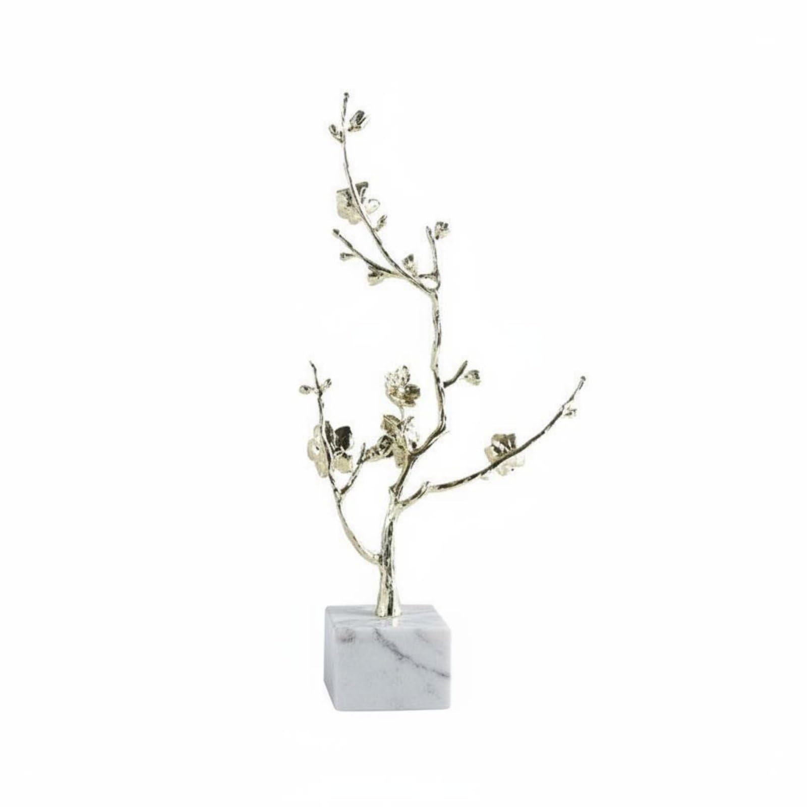 Modern Decorative Art Scultura Ornamentale da Tavolo con Motivo Floreale Ramificato Decorazione Raffinata per Consolle Mobile Ingresso Soggiorno Adatta per Casa Ricevimento, 19-7-38cm