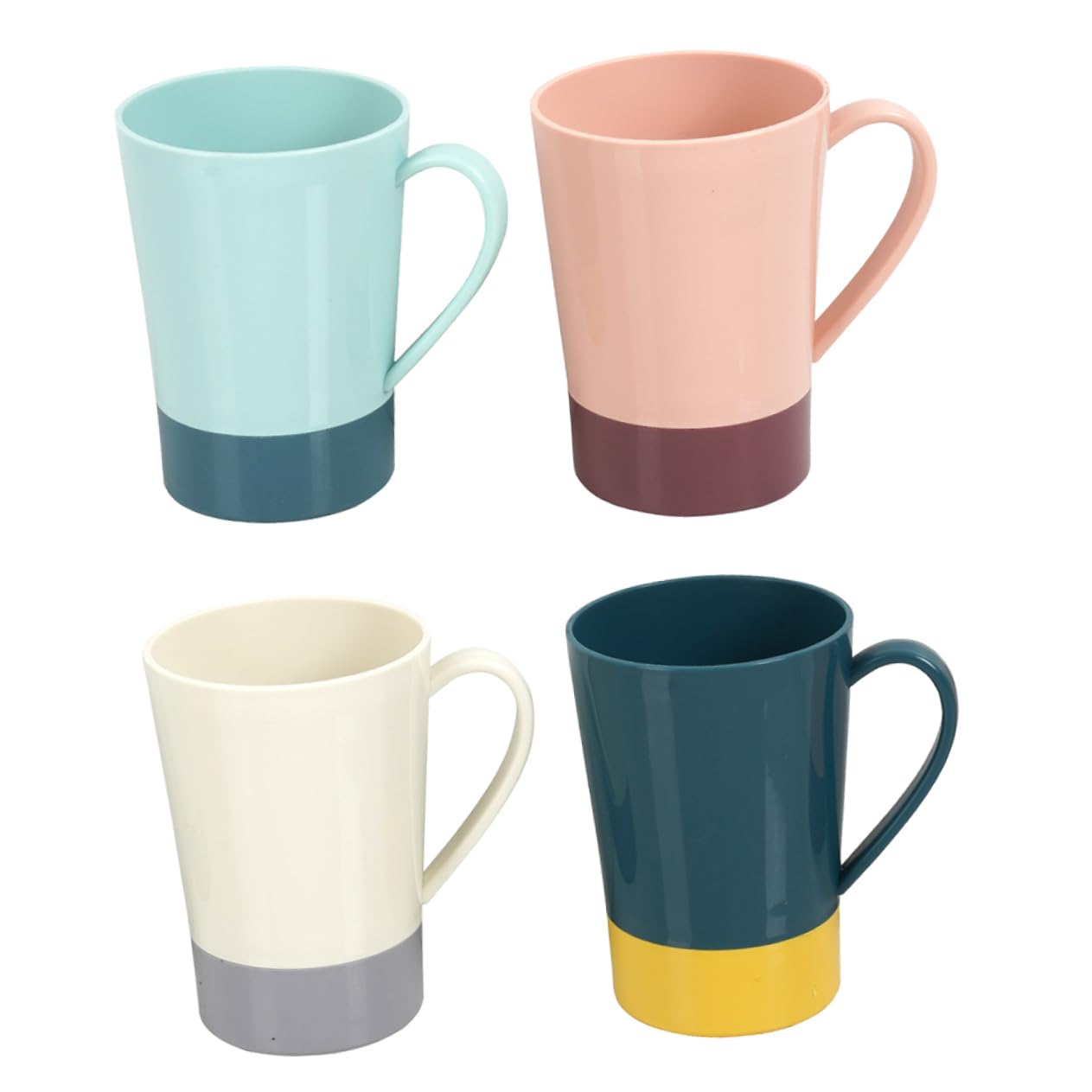 BRIGHTFUFU Tooth Brushing Cup Set 4pcs Simple Bathroom Cups for Toothbrush Holders