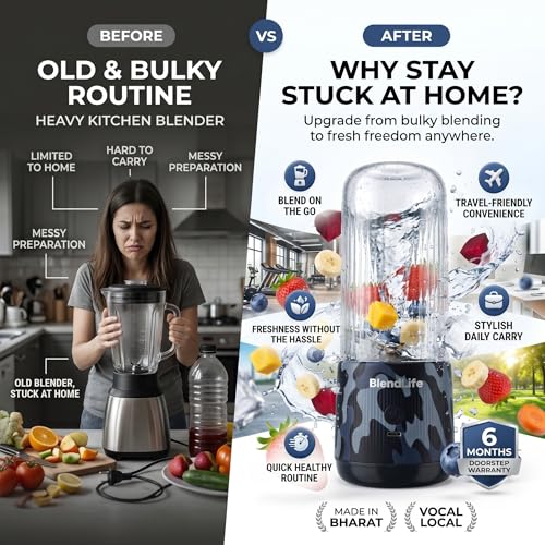 Image of BlendLife JOSH 380ml Portable Blender Juicer Mixer - Made in Bharat