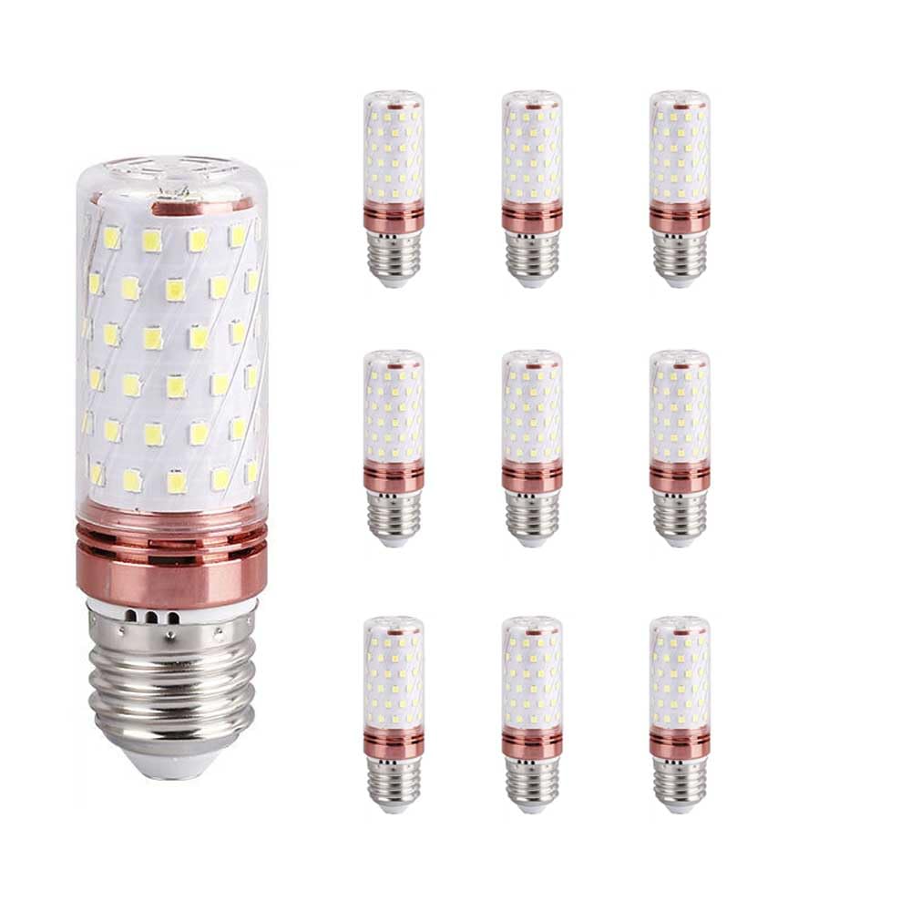 Paquete de 5/10 bombillas LED de maíz E27, bombillas LED de bajo consumo de 16 W, equivalente a bombillas incandescentes de 100 W, luz blanca diurna 6000 K, bombilla LED de maíz de bajo consumo