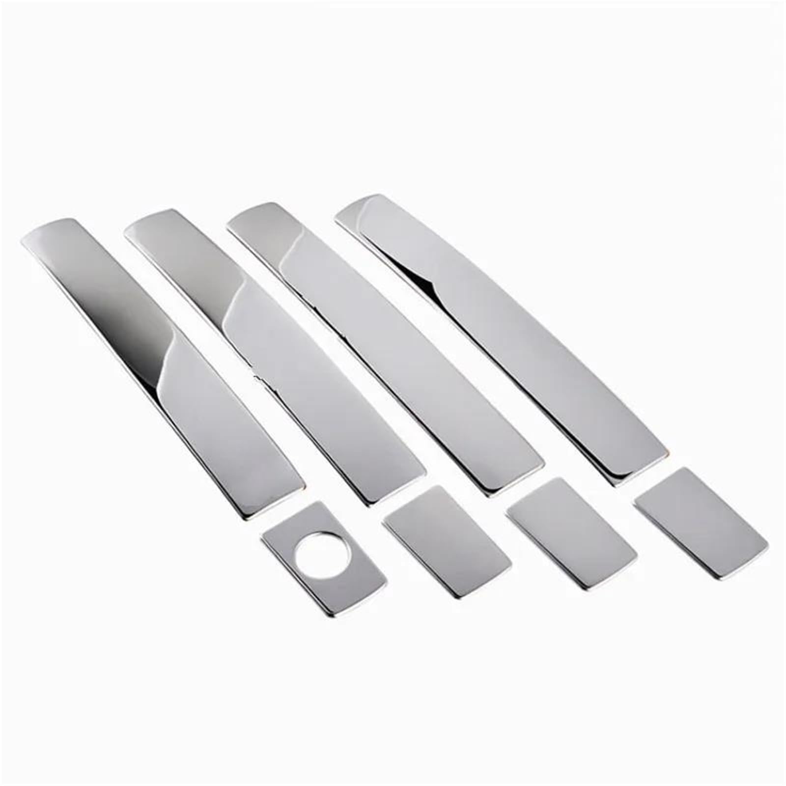Yytemd No Button Door Handle Cover Trim Set Car Accessories Overlay For Nissan For Qashqai 2007-2013 Chrome(No Button)