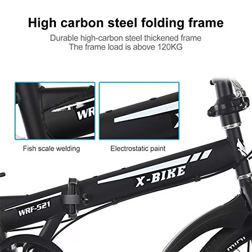 20 inch opvouwbare fiets dames fiets, lichtgewicht stad compacte fiets stedelijke forenzen draagbare fietsen 6 speed… - Afbeelding 5