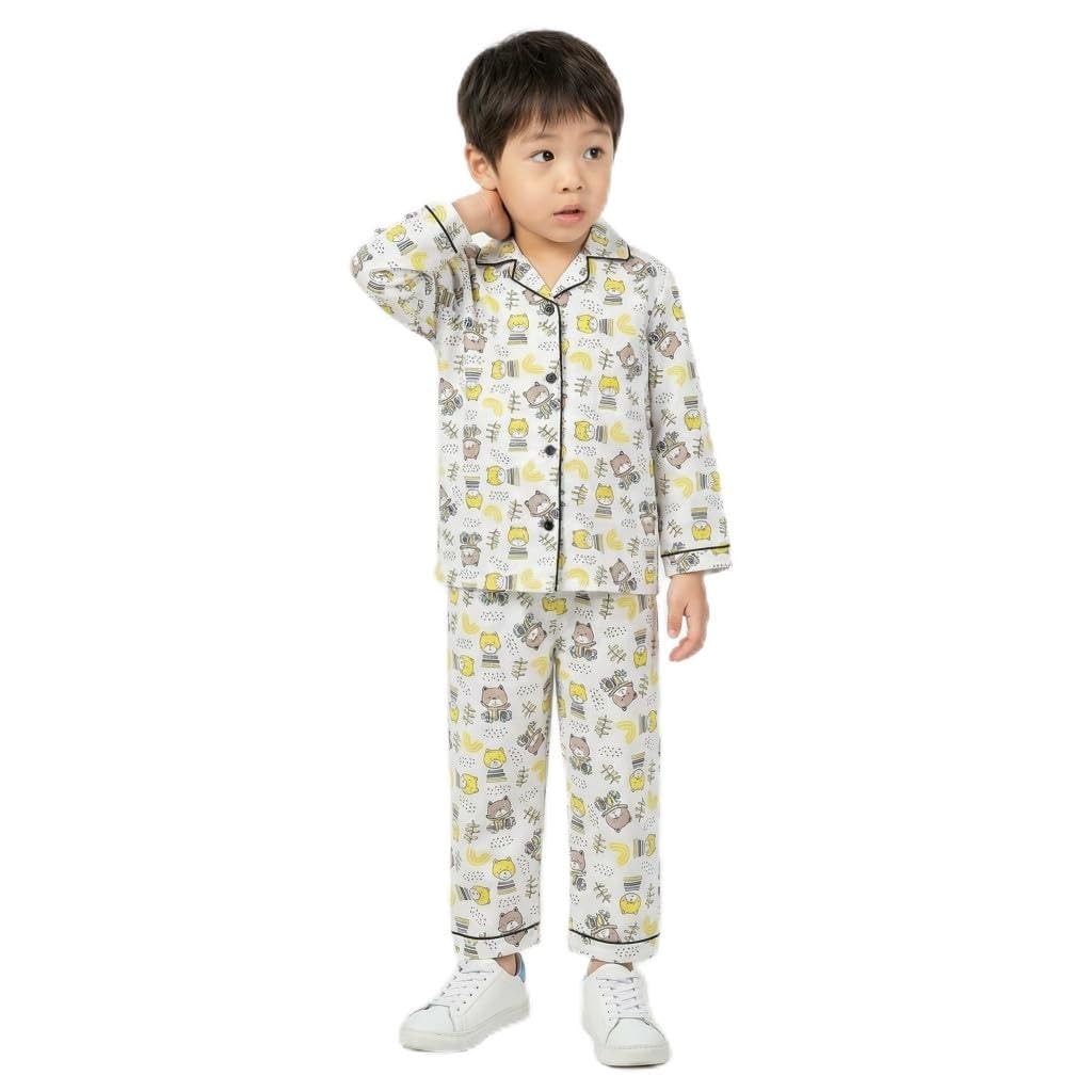 CLAP Kids Cotton Printed Full Sleeves Night Suit discount deal