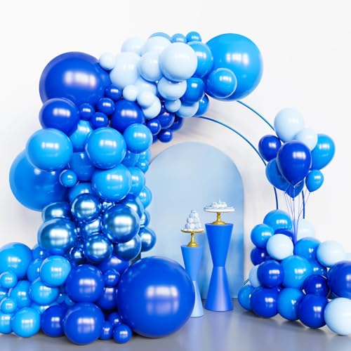 Lukiituke Blue Balloon Garland Arch Kit, 134Pcs Royal...