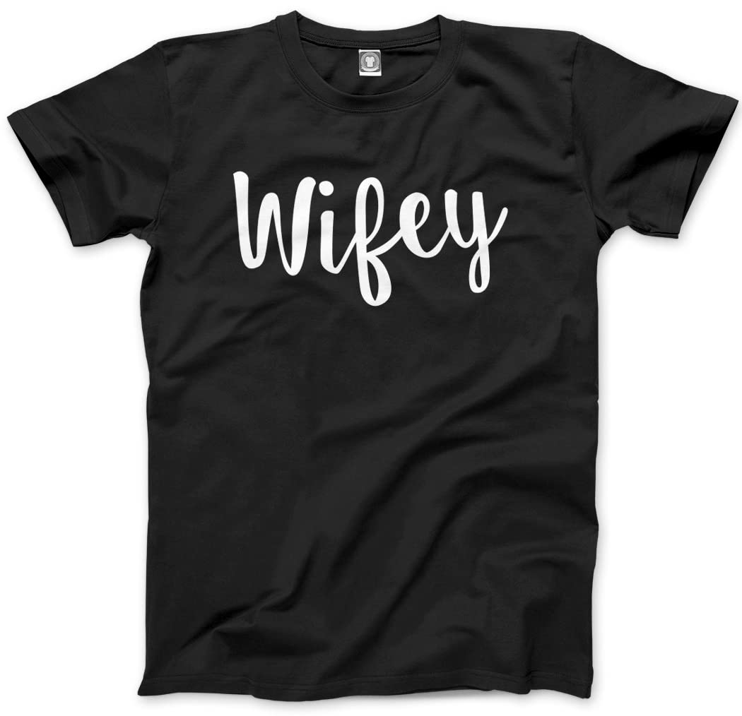 Hotscamp Men's Black Wifey Unisex T-Shirt - Medium