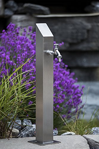 TRINKWASSER Wassersäule TSRG 650 Anthrazit, Wasserzapfsäule Wasserzapfstelle Gartenzapfstelle Zapfstelle Zapfsäule Bewässerung Garten Spender, Rund