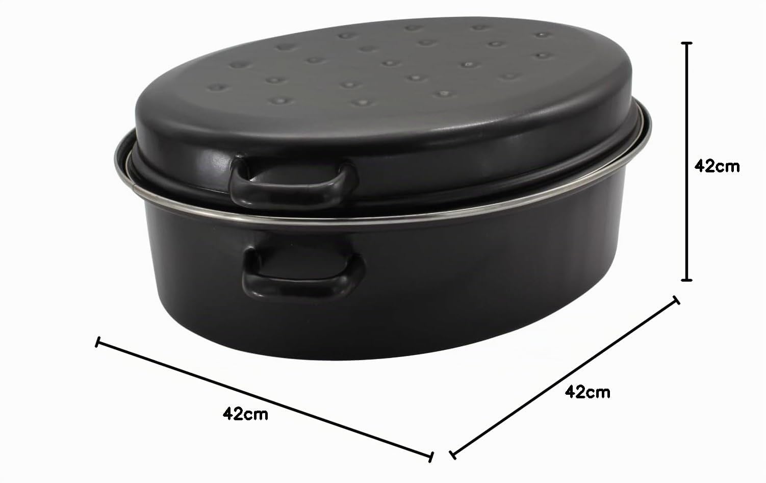 Krüger Gourmet GBCS42 - Asador de Gansos con Tapa (42 cm, 10,5 l)