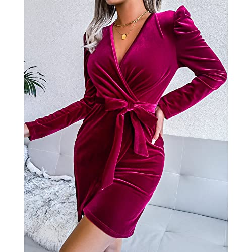 Robe pull automne hiver à encolure en V pour vos sorties