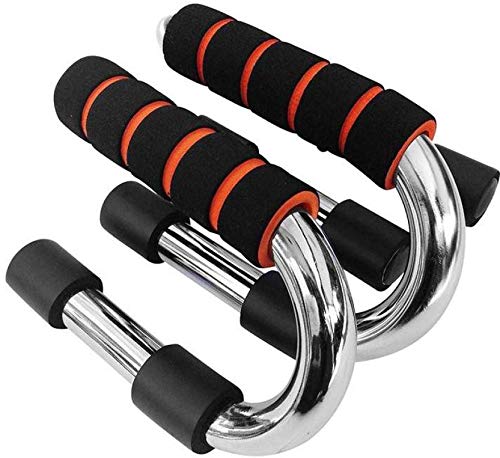 Push Up Stands - Strong Chrome Steel Pushup Stands with Comfortable Foam Grip and Non-Slip Bars Sturdy and Less Wrist Strain Dip Stands(Blue or Orange) (B07JKL5FV1) Amazon Price History, Amazon Price Tracker