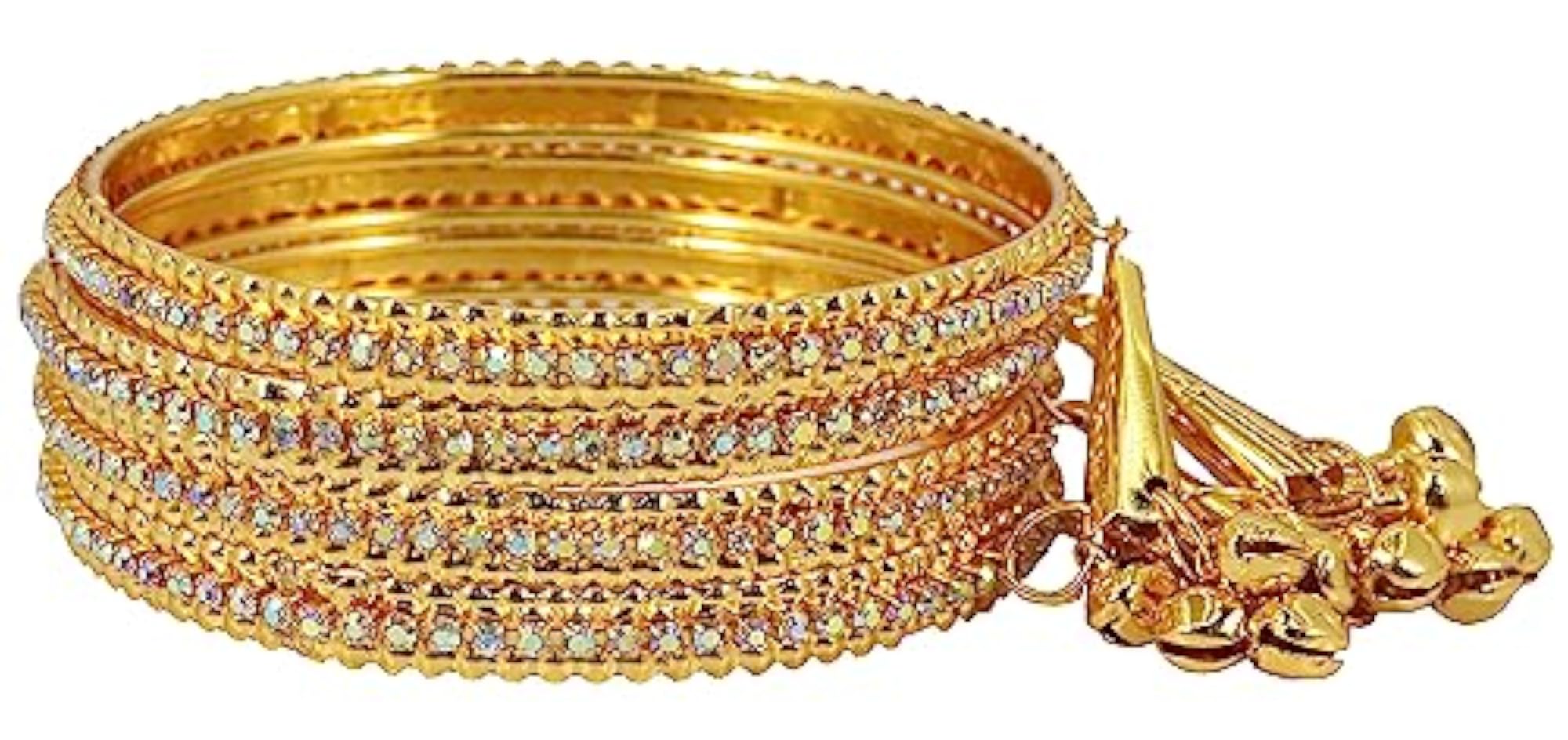 Zircon Gemstone Linked Bangles Set (RB8_1213--2.4 Inches)