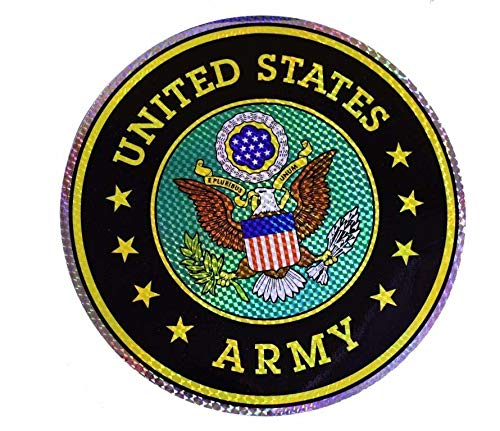U.S. Army Green Emblem Reflective Decal Bumper Sticker 12"