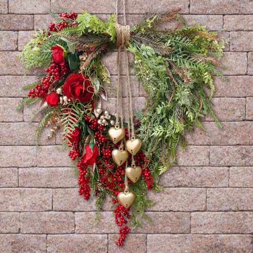 Suncalla Vintage Spring Wreath 14'' Heart Wreath...