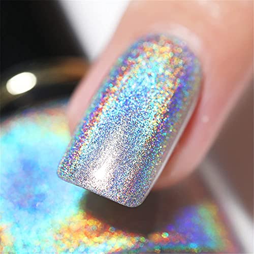 Born Pretty Glitzer Nagellack, Nagellack Holographic Glitter Regenbogen Shining Glitter Super Shine Nail Art Polish… – Bild 5