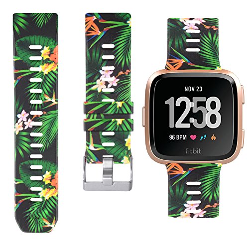 allbingo Fitbit Versa Cute Bands,Women Men Replacement Strap Wristband for Fitbit Versa Smart Watch (Nysterious Nature, Small)