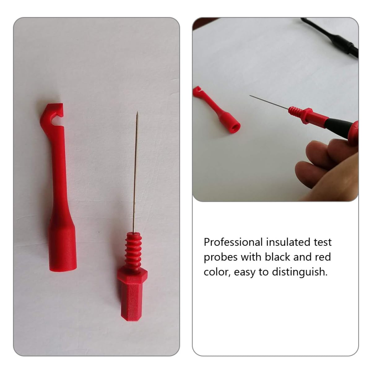OUNONA 4 Sätze Schaltungstester Multimeter Zubehör Elektriker Werkzeug Elektrische Prüfspitzen Draht Elektrischer Prüfstift Testen Rücksonden-kit Automotive Sonde Für Auto Abs 2 Stück * 4