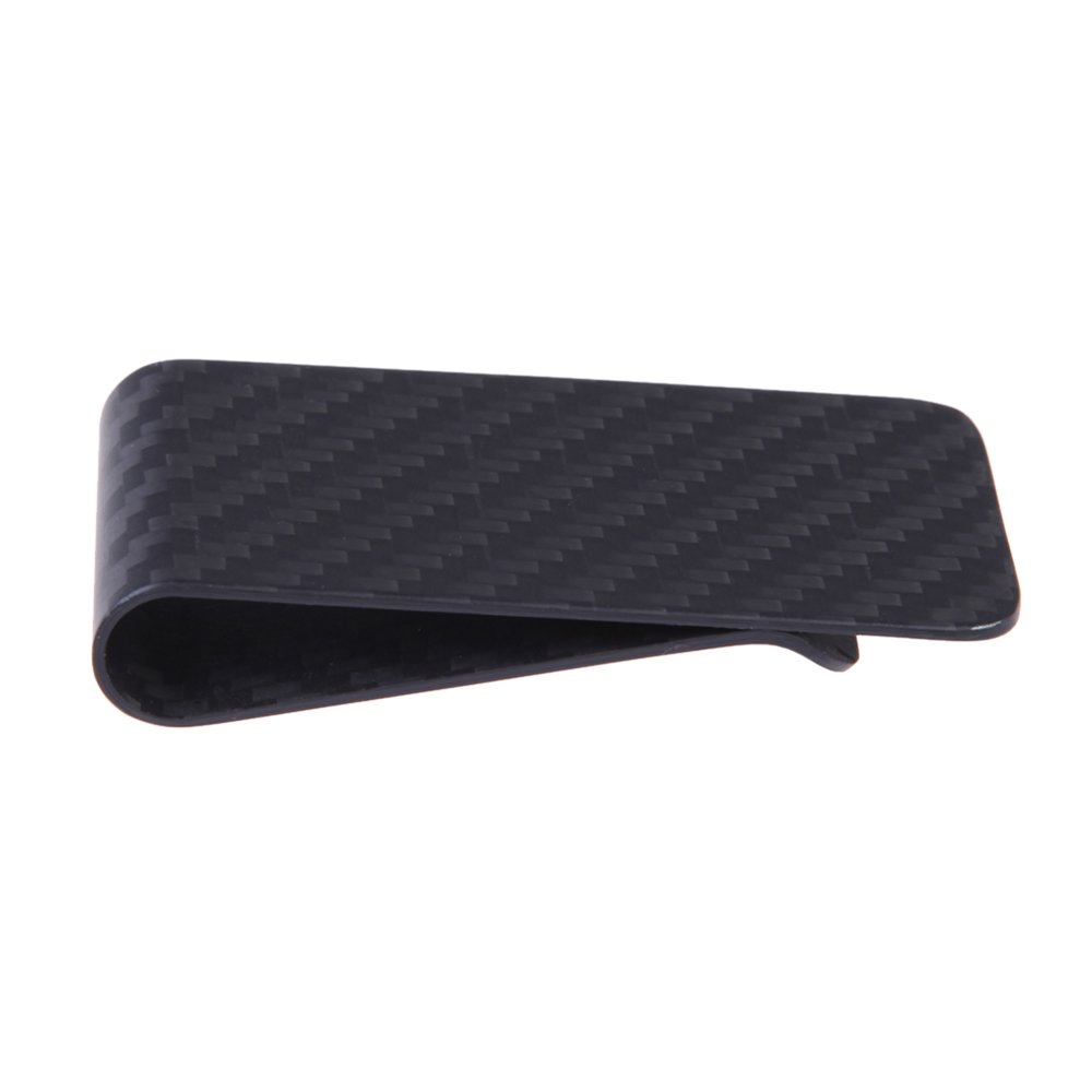 Prawdziwy Carbon Fiber Money Clip Wizytówka Karta kredytowa Gotówka Portfel polerowany i matowy dla opcji