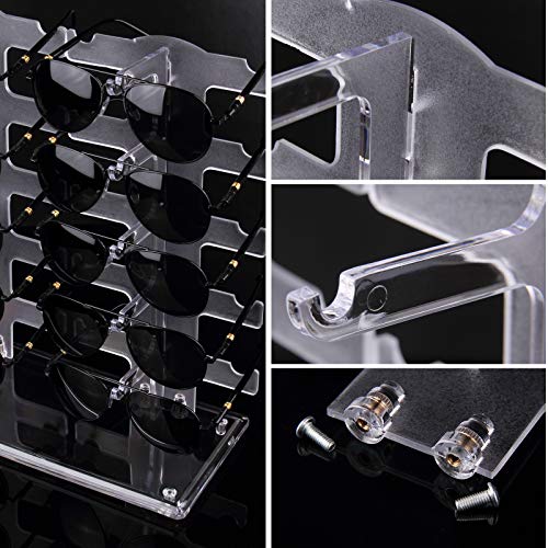 Sunglasses Display Stand for 2 Pairs in Transparent Acrylic