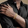 GOLDCHIC JEWELRY 6mm Gold Cuban Chain Bracelet For Boys, 316L Stainless Steel Strong Link Bracelets Hip Hop Jewelry, 19cm #1