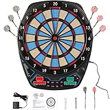 OLI Electronic Dart Board with 12 Soft Tip Darts, LED Display Automatic Scoring Dartboard Sets for...