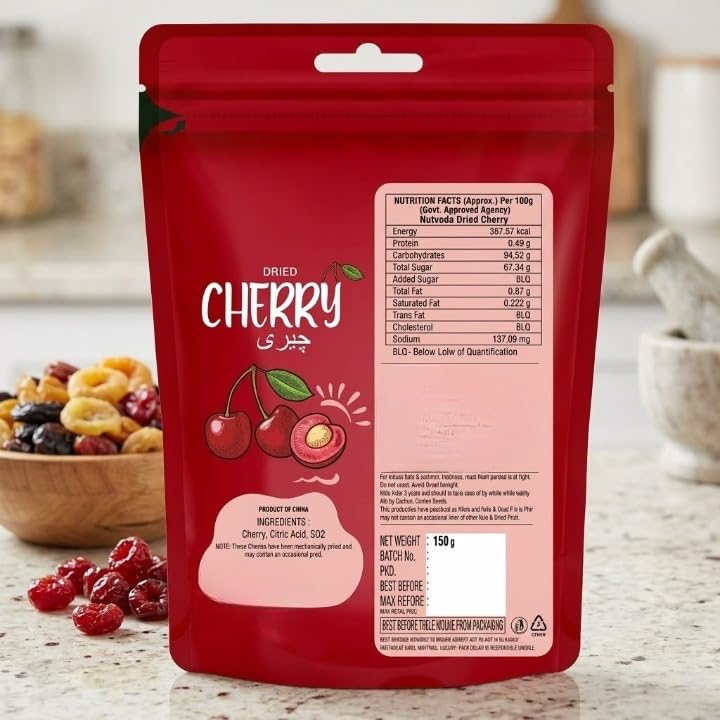 Dried Cherry 150gm,Healthy Snacks Breakfast, Cakes,Cookies Baking.