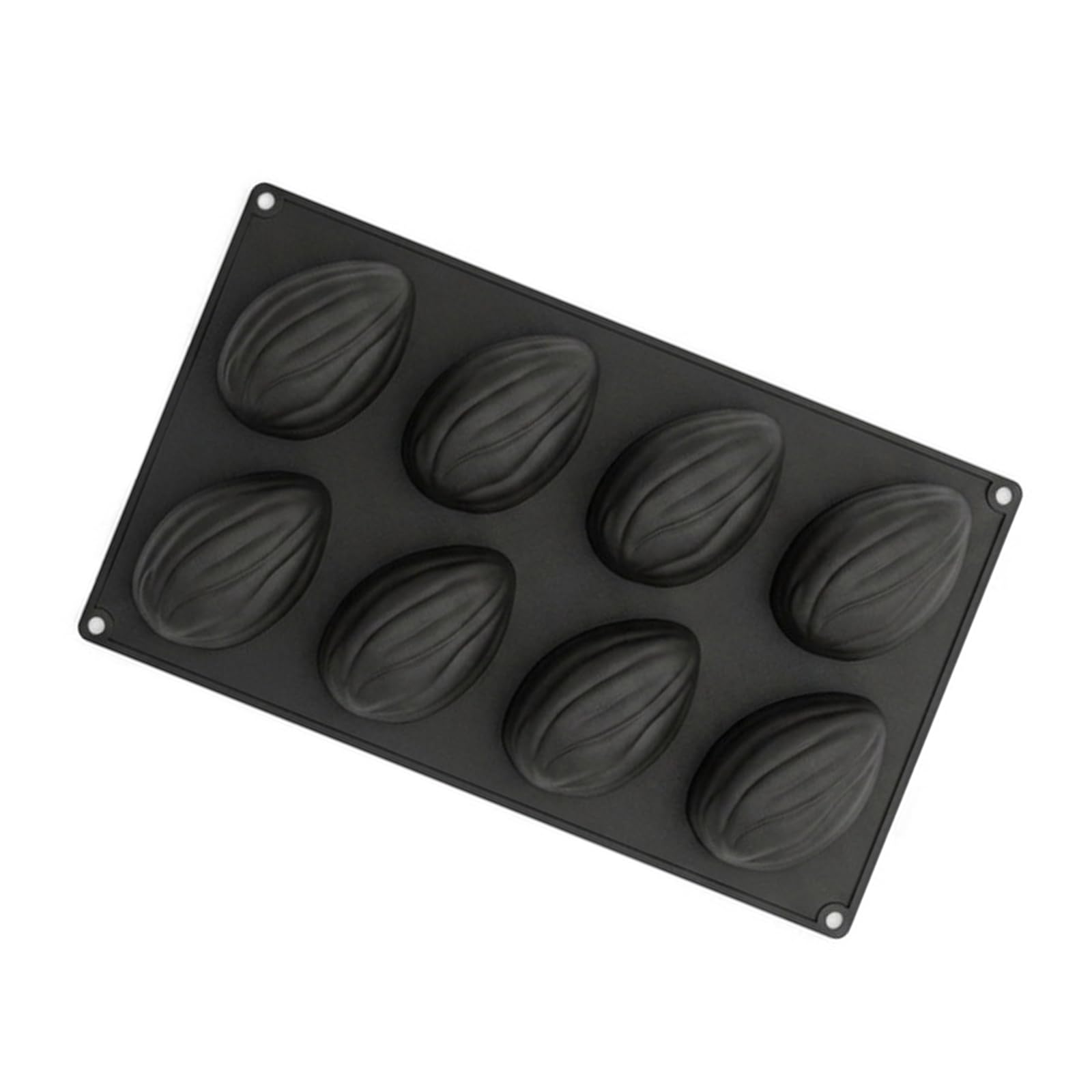 Elnwnnkc Silicone Almond Mousse Mold 8 Cavity Baking Pan Nut Shell Texture for Chocolate Jelly Ice Cream Home Dessert Silicone Baking Mold