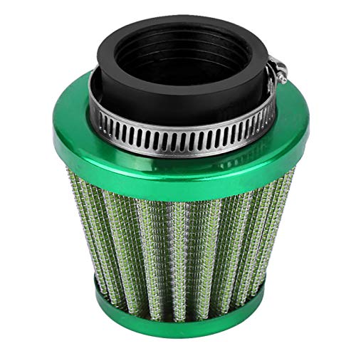 Qiilu Filtro de aire para motocicleta, kit de inducción de entrada de filtro de aire de 38 mm para motocicleta todoterreno, cuatrimoto, quad, moto de cross (verde)