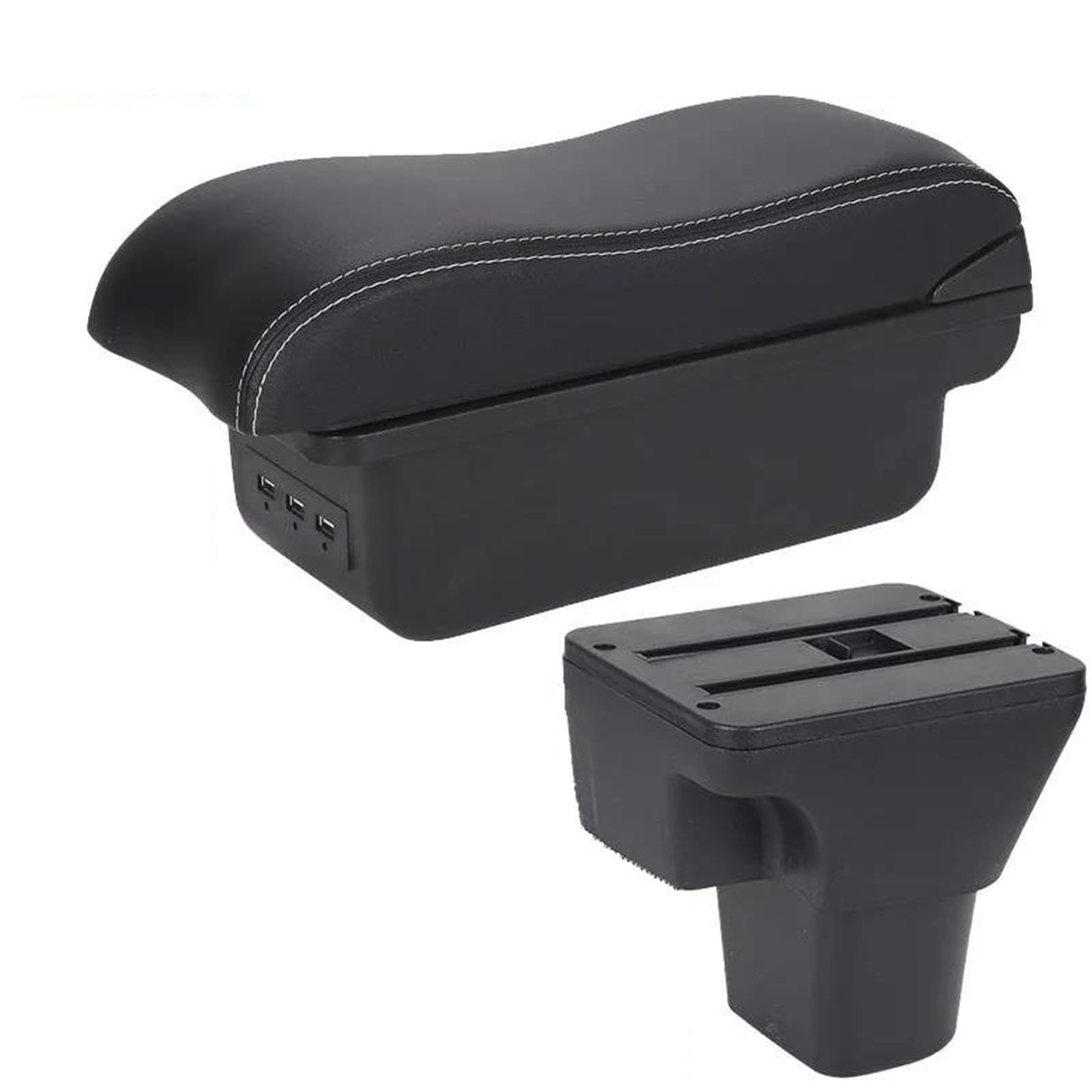 Hjkdsz Type C For Hyundai For Accent For Verna Car Storage Console Armrest Boxes Interior Center Organizers Accessories(Type C)