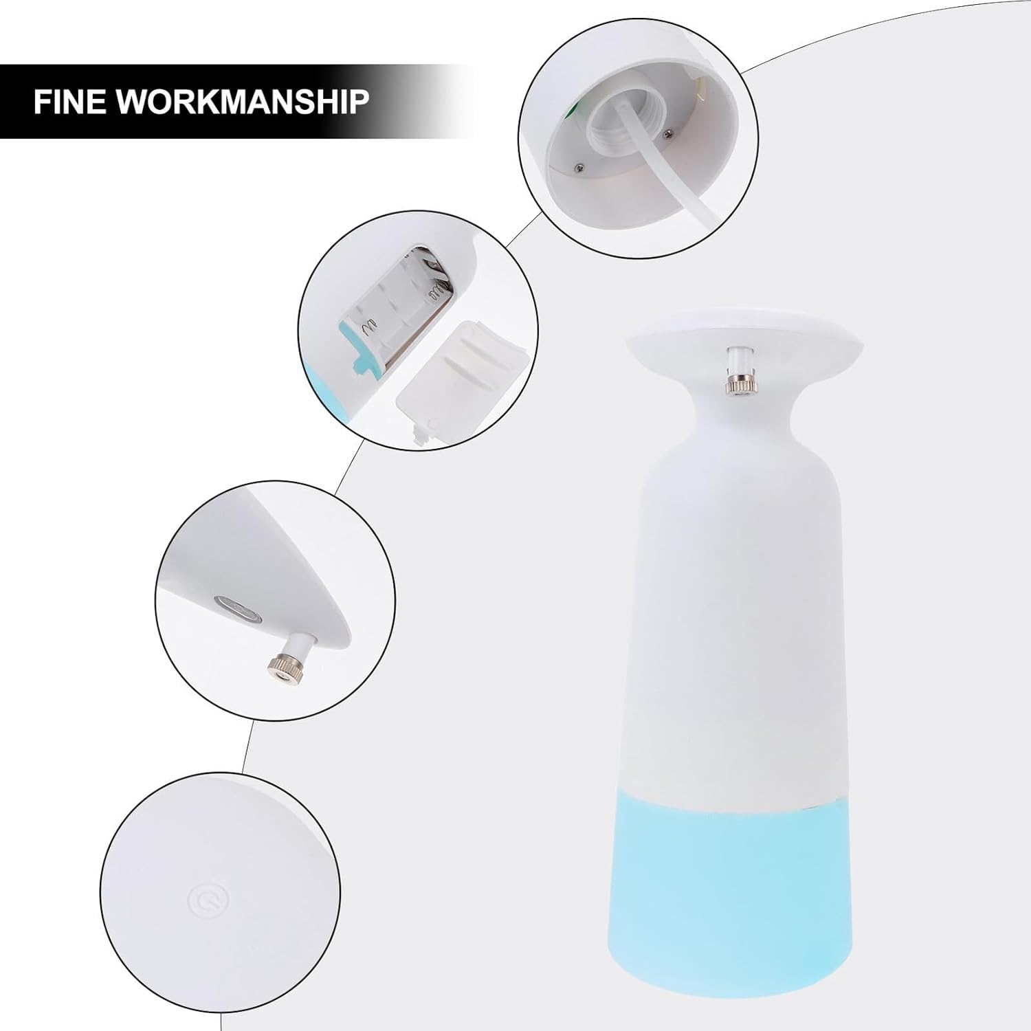 Luxshiny Automatic Soap Dispenser Rechargeable Touchless Foam and Gel Hand Wash Dispenser Wall-Mounted Household Bathroom Soap Storage Container for Kitchen and Personal Care