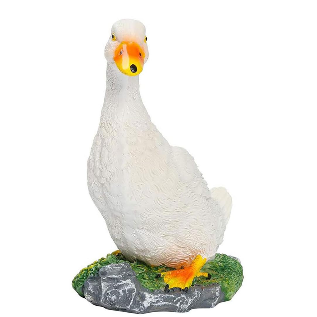 Vistnale White Duck Statue Resin Duck Decor Garden Sculpture Ornaments Outdoor Yard Figurine |Resin Ornaments