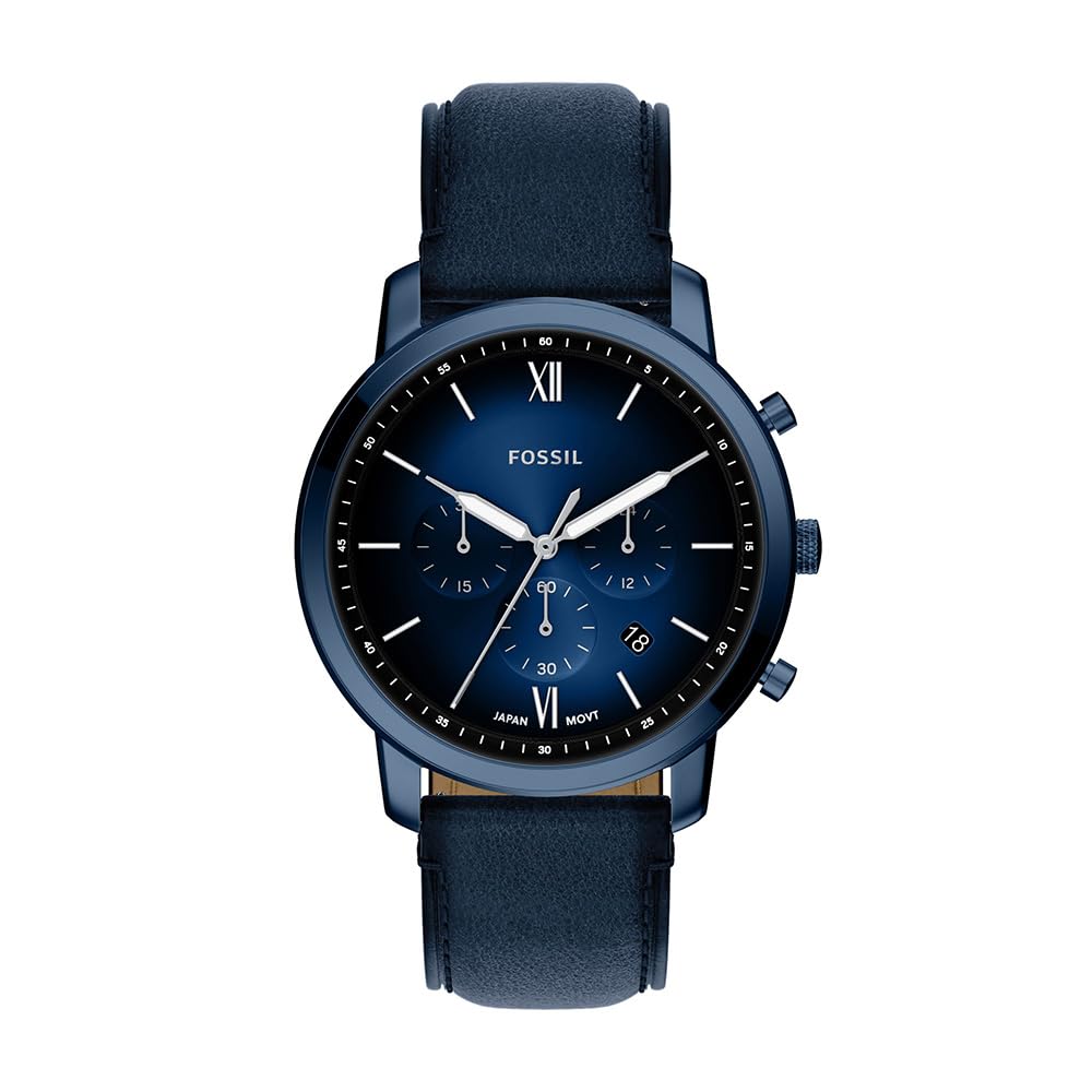 Fossil Neutra Chronograph Navy Leather Men's Watch