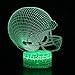 Produktbild XHYYD 3D Nachtlicht Tischleuchte 16 Farben berühren und Fernbedienung Geschenkbox, Sport-Baseball-Helm, LED-Licht-Hologramm-Illusionen verändern Dekorlampe Bestes Nachtlicht-Geschenk für die Heimdeko