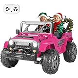 FUNTOK 24V 2 Seater Ride On Toys for Big Kids, XL 4WD Kid's...