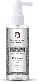 Passion Indulge Hair Proteinz Anti Grey Hair Serum with Arcolys, Black Tea & Amla | Prevents Premature Greying & Restore Natural Hair Color -50 ML