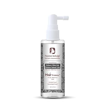 Passion Indulge Hair Proteinz Anti Grey Hair Serum with Arcolys, Black Tea & Amla | Prevents Premature Greying & Restore Natural Hair Color -50 ML