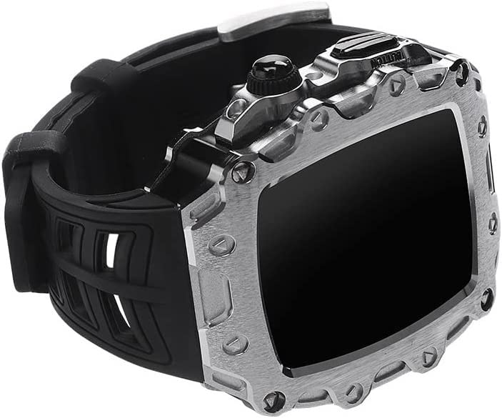 Bracelet robuste en acier inoxydable et boîtier de modification Apple Watch S8 45 mm