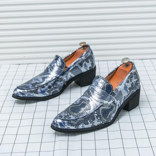 Men's Snakeskin - Print Loafers, Stylish Formal - Casual Footwear - Fashionable for Office Days, Dinner Dates & Daily Commutes2