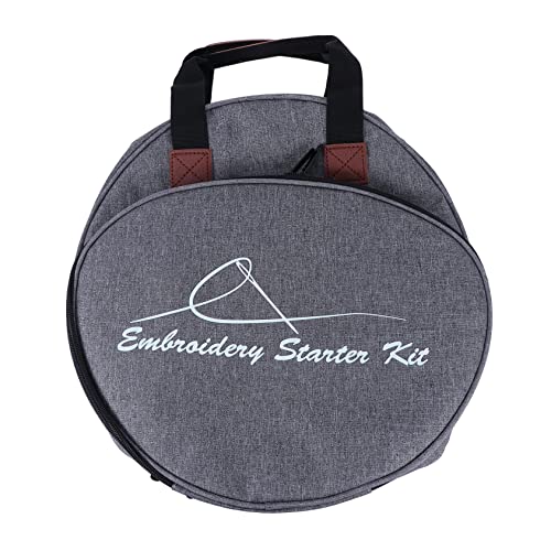 Veemoon Embroidery Project Carrying Bag Storage Bag Organizer for Cross Stitch Embroidery Tools Compact Lightweight