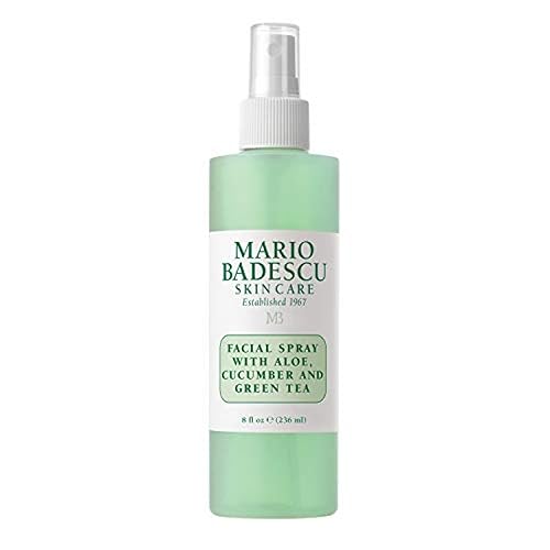 Mario Badescu Facial Spray with Aloe Cucumber and Green Tea for All Skin Types Face Mist that Hydrates Invigorates