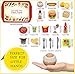 Grafken hallodo Toy Food Pretend Play Food Set in Gift Box Fast Food Burger Play Kitchen for Toddlers and Kids with Stackable Burger and Bonus Bank Notes Hamburger Toy Set for Girls and Boys Ages 3-7